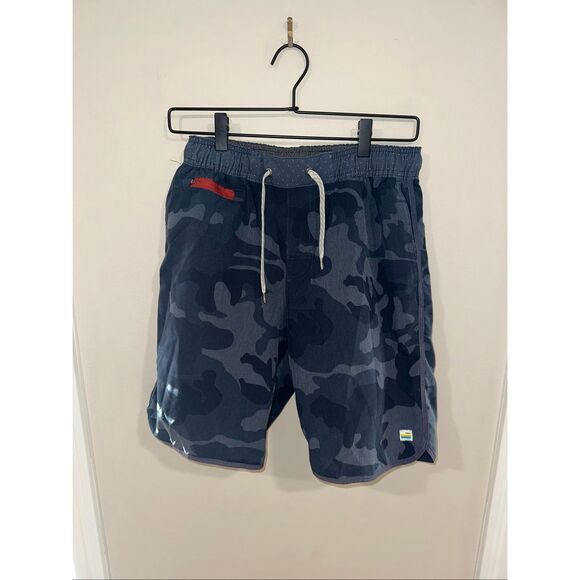 Vuori V Cycled Performance 4 Way Stretch Shorts Small Navy Camo Shorts V330 - Picture 1 of 6